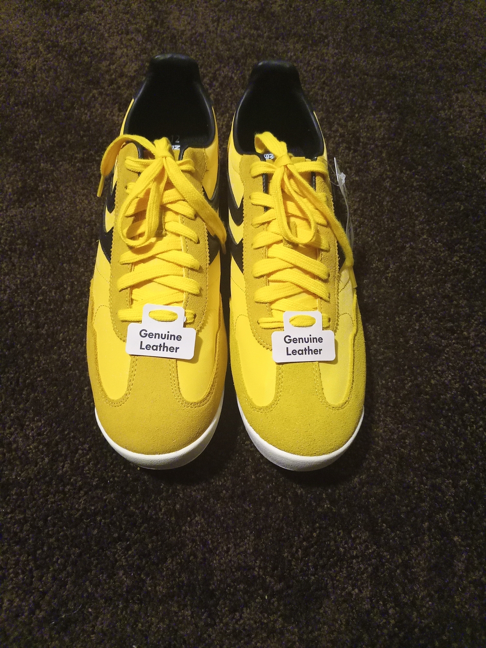 No Boundaries Men's NB Slim Yellow and Black Low-Top Sneakers Sz 12